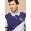 Polo de la manga corta de bordado de la moda para hombres